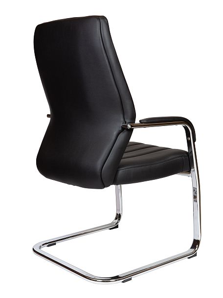 Кресло офисное / Madrid CF Black / алюминиевая  база  / черная экокожа - Вид 4