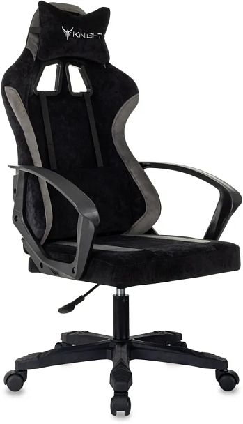 Кресло игровое Knight Optimum черный/серый крестов. пластик - Вид 1