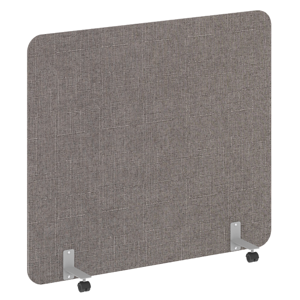 R-line soft Перегородка на металлических опорах, на роликах AP.R-160-140 Romeo 05/Серый металл 1600*18*1400 - Вид 1