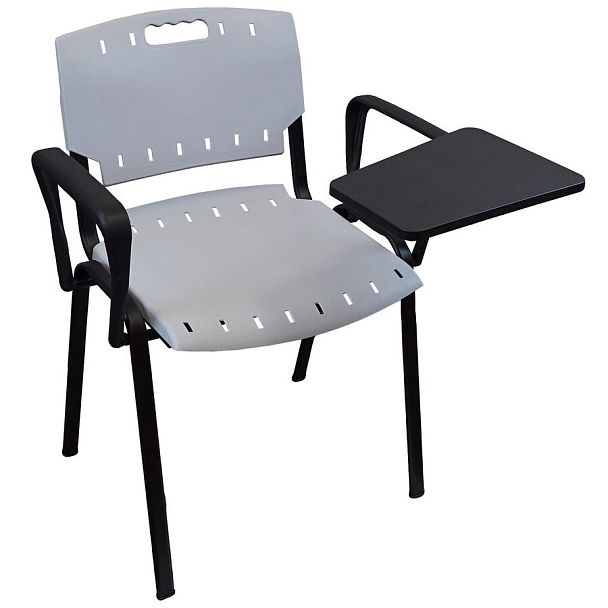 Конференц - стул Sigma Carry c подлокотниками и столиком, серый - Вид 1