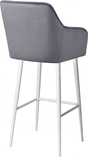Комплект барных поворотных кресел Мони К, темно-серый H-15/белый, 2 шт. - Вид 5