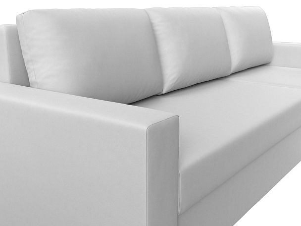 Угловой диван Траумберг Лайт правый (полностью экокожа белая) - Вид 4