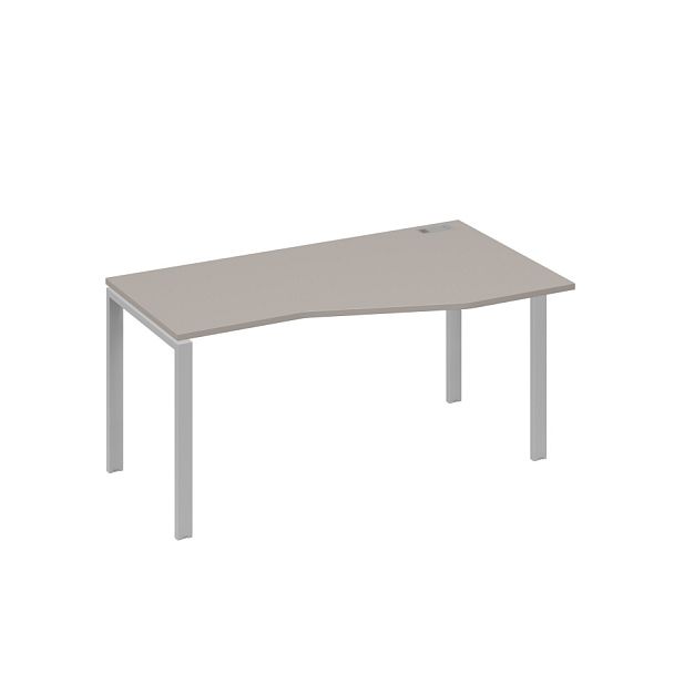 Стол эргономичный правый "Техно" на металлокаркасе UNO A4 А4 Б1 066 БП мокко премиум / металлокаркас серый - Вид 1
