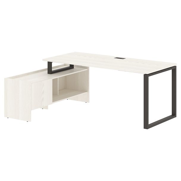 Стол с тумбой EQCT 19814 Ясень Траун/Мокко 1960х1400х750 EDIS - Вид 1