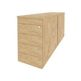 Onix Тумба двойная приставная/опорная (TIP-ON) O.TPO-2.8 TIP Тиквуд светлый 432*1635*750 - Фото предпросмотра