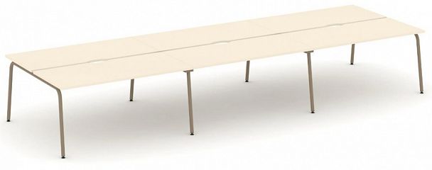 Рабочая станция на 6 мест "ESTETICA" ES.D.RS-6.4-VK Сатин - Вид 1