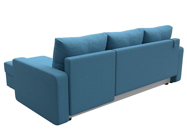 Диван угловой Ливерпуль Лайт правый угол Рогожка голубой - Вид 6