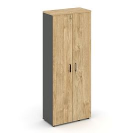 Стайл Проджект Гардероб широкий неглуб. SN.GB.E-003 Антрацит/Тиквуд Светлый/Черный Ручки 796*400*198 - Фото предпросмотра