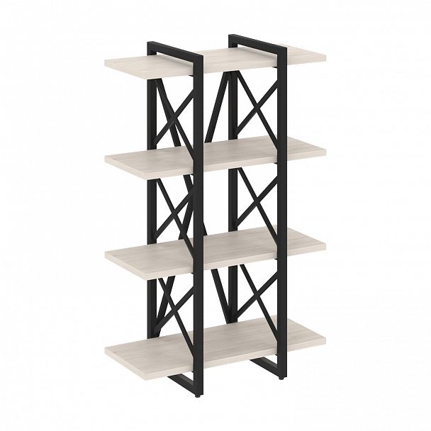 Стеллаж на опорах "Loft" VR.L-MST.O-4.4V денвер светлый/черный - Вид 1