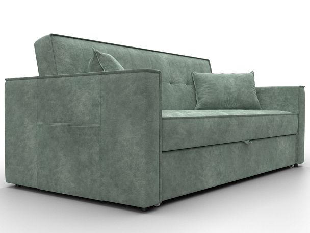 Диван прямой Лига-104 (160) Велюр зеленый - Вид 3