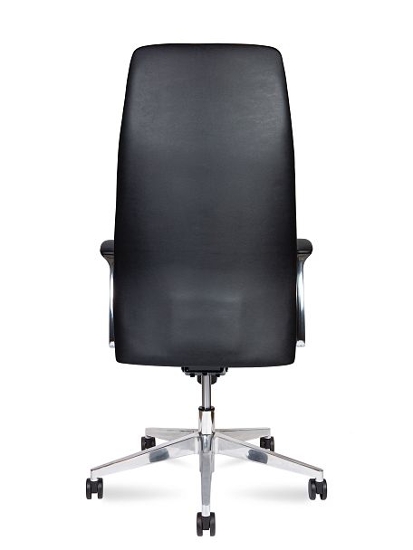 Кресло офисное / Nancy black / алюминиевая  база / черная экокожа - Вид 2