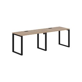 Стол 2-х местный EQWST 2367 Дуб Денвер светлый/Черный 2326х670х750 EDIS - Фото предпросмотра