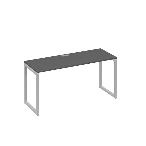 Стол письменный на металлокаркасе QUATTRO A4 А4 Б4 005 БП антрацит премиум / металлокаркас серый - Вид 1