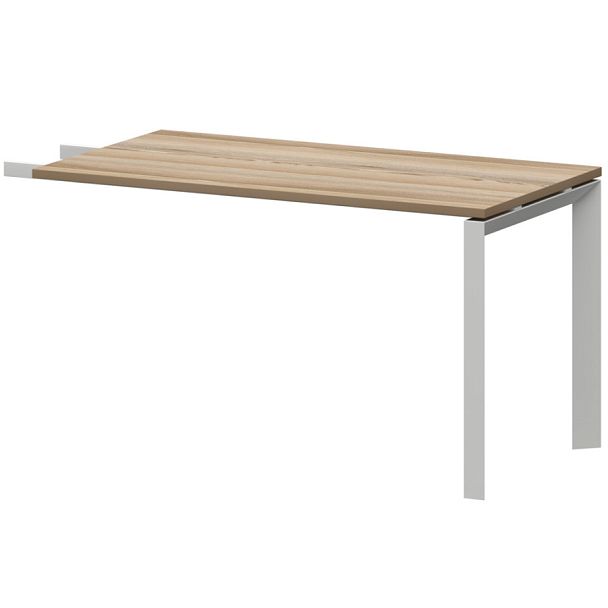 Бриф-приставка на металлокаркасе НТМПБ-П-735 Дуб сафари/Белый 1350x730x750 Аргентум-МП - Вид 1