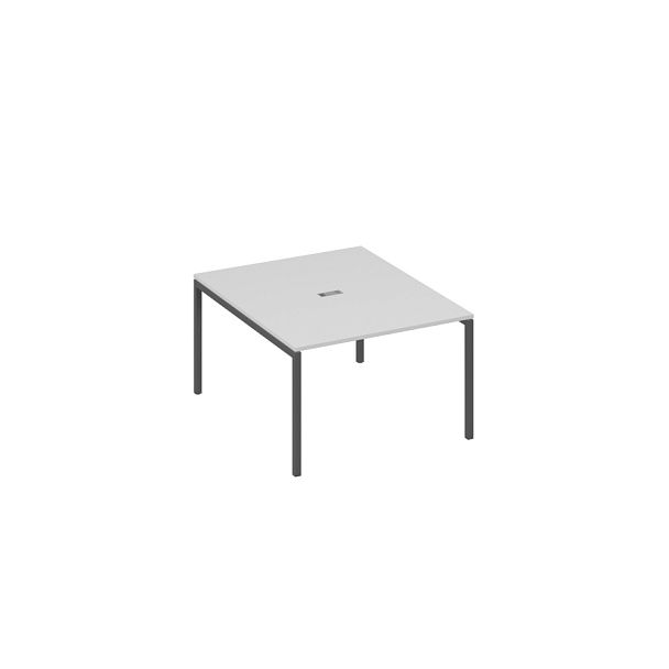 Стол 120 на металлокаркасе DUE переговорный A4 А4 Б2 134 БП серый / металлокаркас антрацит - Вид 1