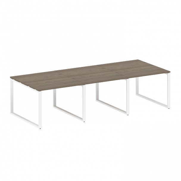 Стол для переговоров "Metal System" БО.ПРГ-3.1 вяз/белый - Вид 1
