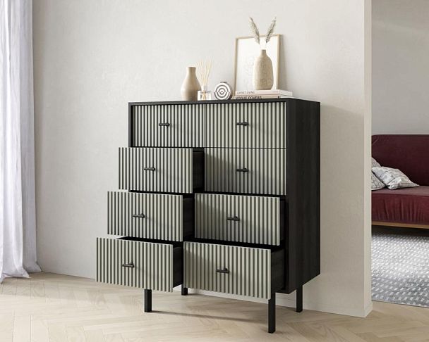 Комод на восемь ящиков Emerson арт EM20/gray/L - Вид 2