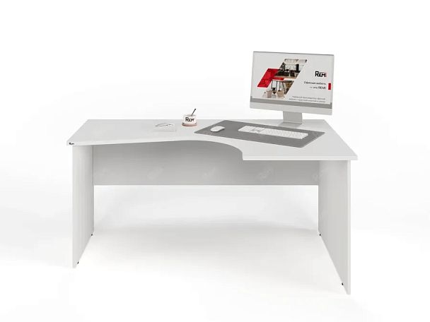 ЛАЙТ / LIGHT RLG005-16x11R Угловой стол 160x110x75 Белый - Вид 2