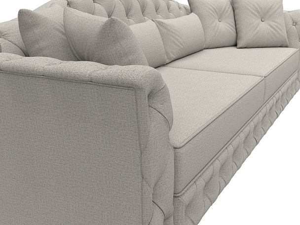 Диван прямой Артис Рогожка бежевый - Вид 4