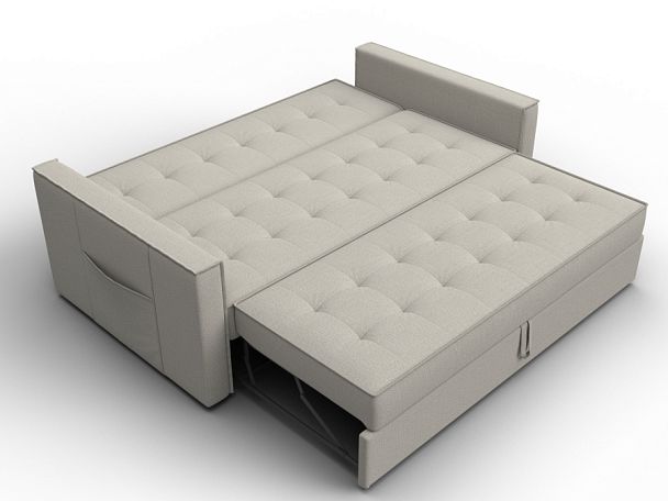 Диван прямой Лига-104 (160) Рогожка бежевый - Вид 8