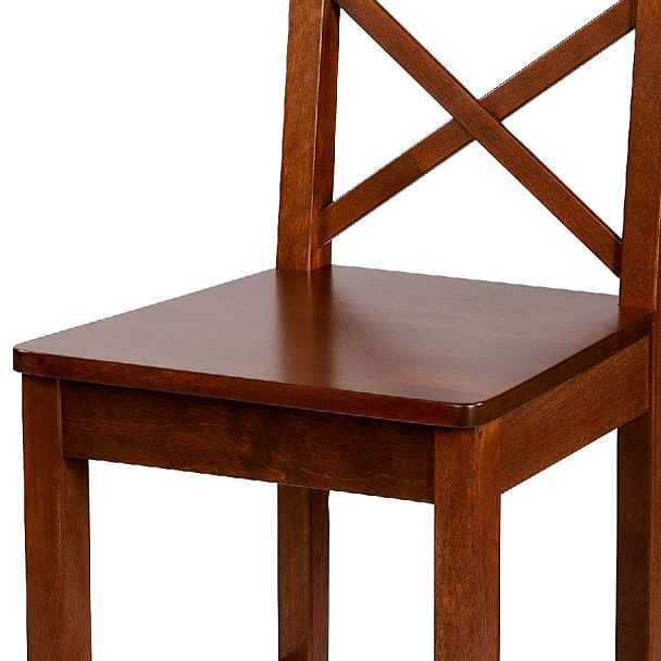 Комплект деревянных полубарных стульев с жестким сиденьем Бергольф Темный орех, 2 шт. - Вид 10