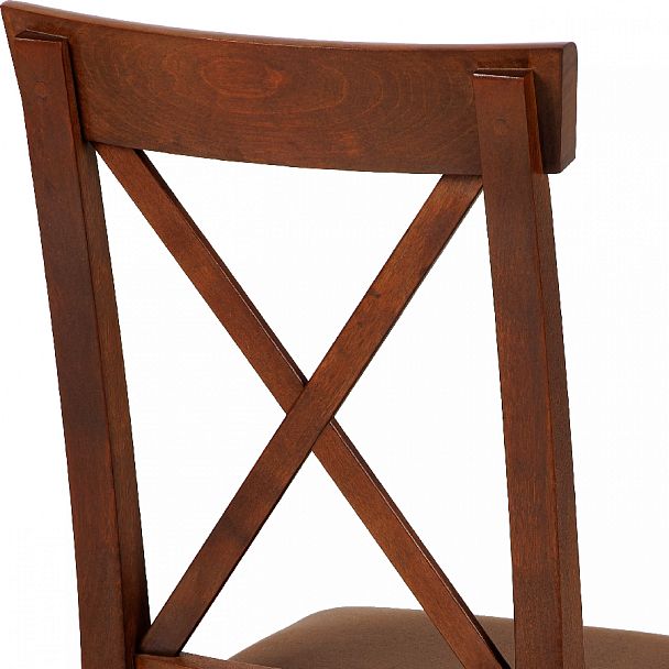 Стул деревянный с мягким сиденьем Бергольф Темный орех/Коричневый велюр - Вид 9