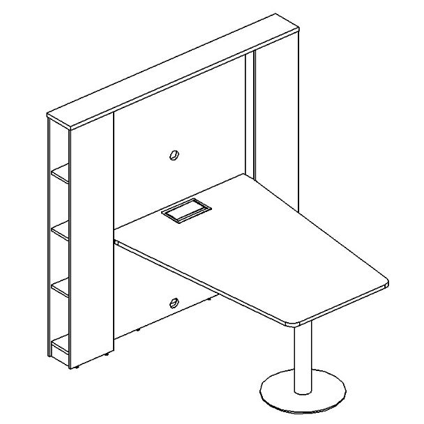 Стол для переговоров откидной A4 А4 9101 БП - Вид 3
