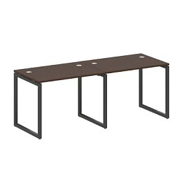 Metal System Quattro Р. ст. на 2 раб. места на О-образном м/к 40БО.СМ-2.1 Венге/Антрацит металл 2000*720*750 - Фото предпросмотра