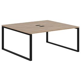 Стол 2-х местный EQWST 1716 Дуб Денвер светлый/Черный 1760х1606х750 EDIS - Фото предпросмотра