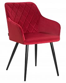 Стул обеденный DOBRIN ROBERT (черные матовые ножки, велюр V108-37 Бордовый) - Фото предпросмотра
