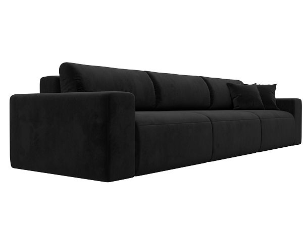 Диван прямой Лига-036 Классик Лонг Велюр черный - Вид 3