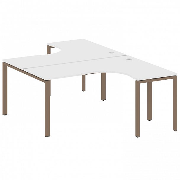 Рабочая станция "Metal System" БП.РАС-СА-2.4 белый/мокко - Вид 1