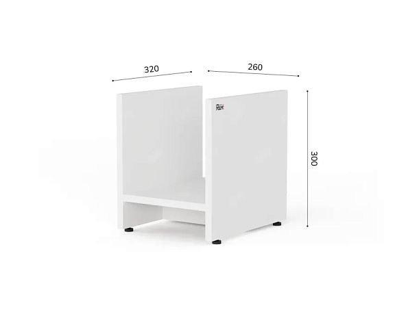 ЛАЙТ / LIGHT RLG057 Подставка под ПК 26x32x30 Белый - Вид 4