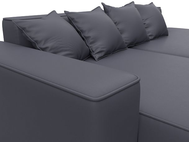 Диван угловой Лига-065 угол левый Экокожа серый - Вид 4