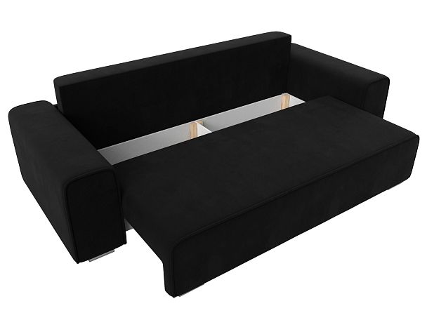 Прямой диван Лига-029 Микровельвет черный - Вид 7