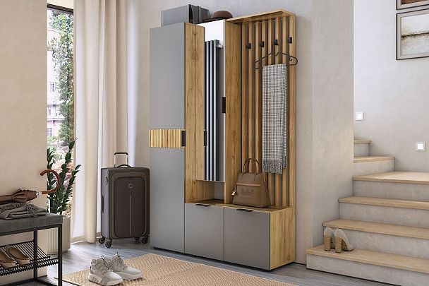 Бери Прихожая MPR-021.2564 дуб крафт золотой/графит - Вид 4