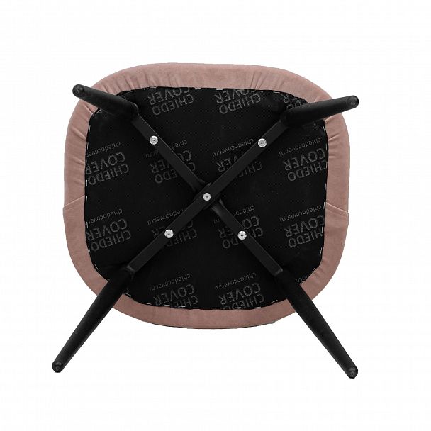 Стул Solar, ножки черные, велюр розовый - Вид 8