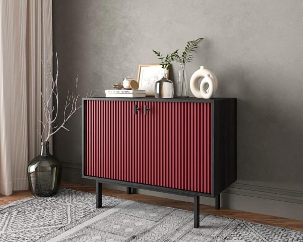 Комод с двумя дверками Emerson арт EM02/red/L - Вид 3