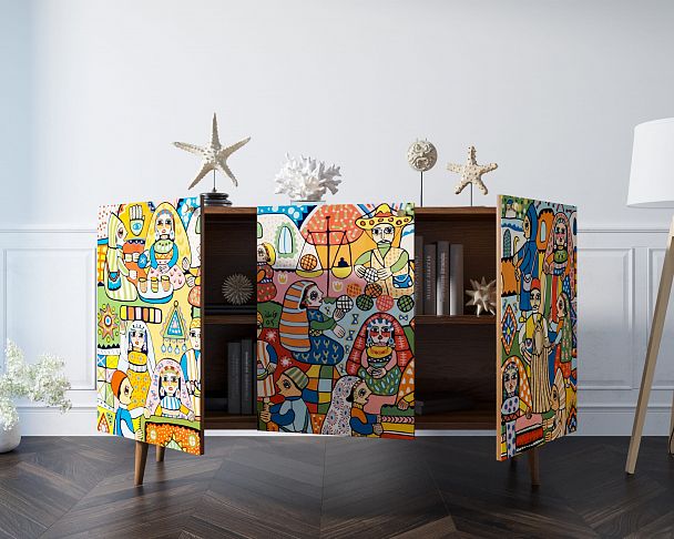 Комод "Berber" три дверки 1 принт - Вид 5