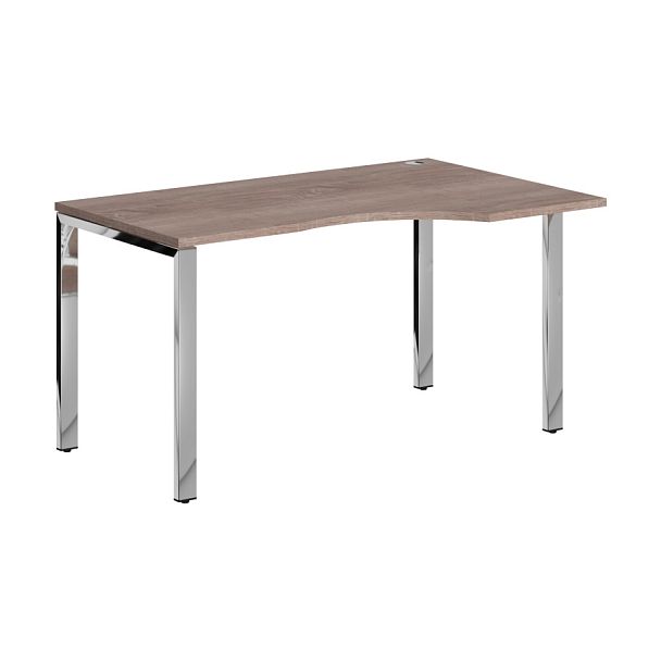 Стол эргономичный XGCET 149(R).1 Дуб Сонома/Нержавеющая сталь 1400х900х750 XTEN GLOSS - Вид 1