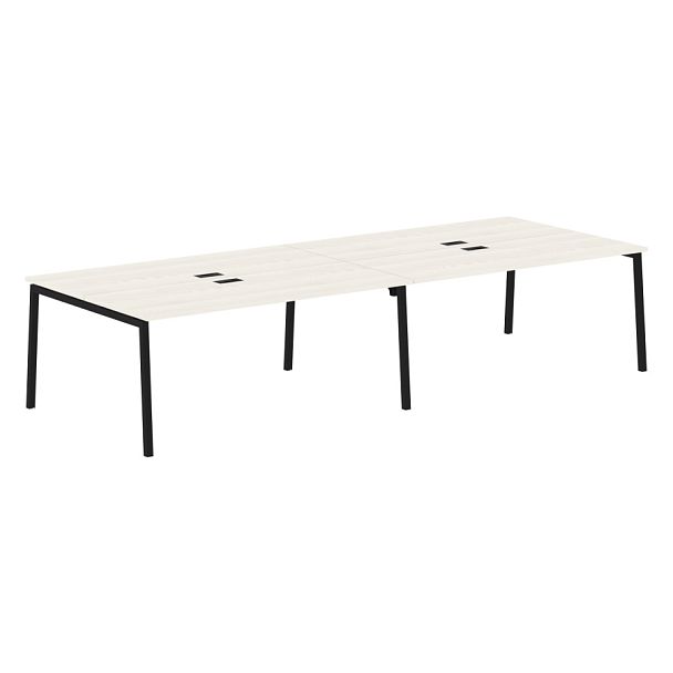 Стол 4-х местный ELWST 3513 Ясень Траун/Черный 3526х1346х750 EDIS - Вид 1