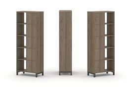 Стайл Проджект Набор стеллажа 2-х сторон., 5 яр. SN.NSD-521 Вяз Благородный/Металл Антрацит 754*400* - Фото предпросмотра