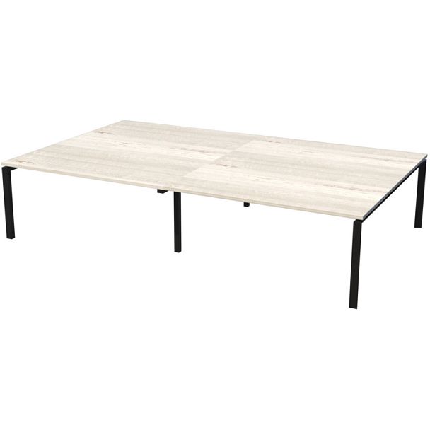 Стол на металлокаркасе НТМП.П-140.11.2 Сосна винтер/Антрацит 2800x1100x750 Аргентум-МП - Вид 1