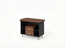 BRL RB074-120x60 Тумба сервисная на цокольных опорах 1200х600х760 Орех Вармия/Черный - Фото предпросмотра