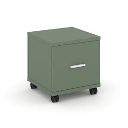 Concept Тумба мобильная 1 распаш. фасад CN.TUM-007 W Кобо/Металл Белый 420*420*448 - Фото предпросмотра