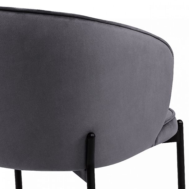 Стул кухонный Миэль серый велюр/черный - Вид 9