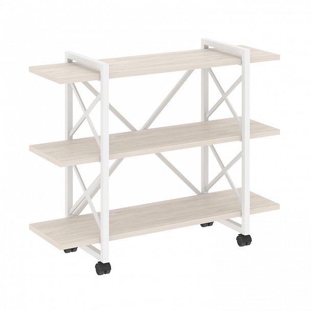 Стеллаж на колесах "Loft" VR.L-MST.K-3.8V денвер светлый/белый - Вид 1