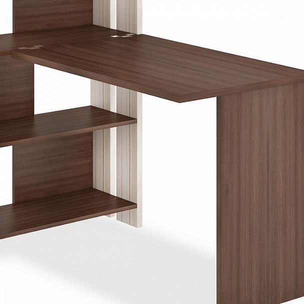 Стол компьютерный Домино Лайт СТЛ-ОВ+С100Прям без тумбы Карамель/Шамони - Вид 2