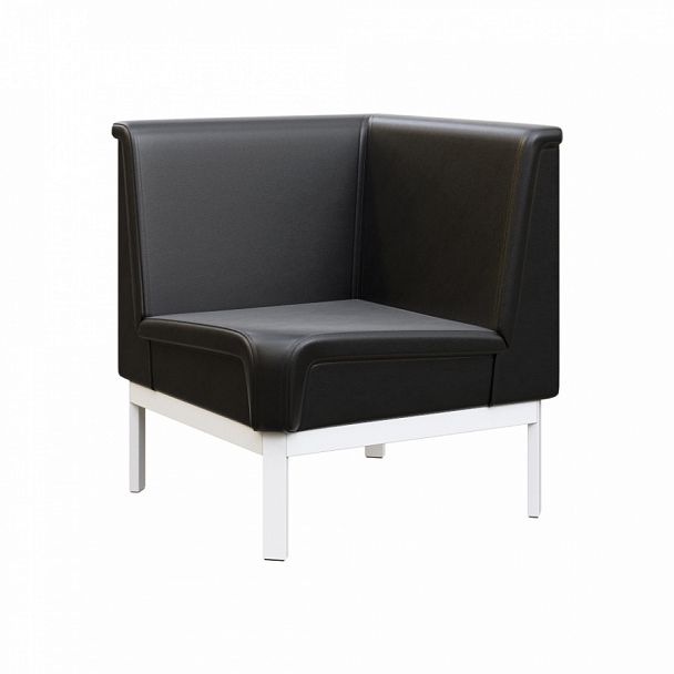 Диван угловой "MODULE" MD.U1 Белый+черный - Вид 1