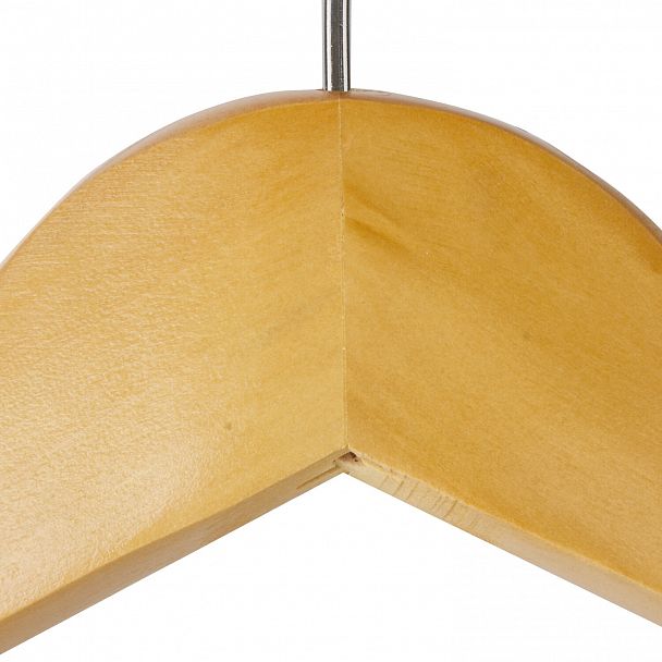 Вешалка-плечики, размер 48-50, деревянная, анатомическая, перекладина, цвет сосна, BRABIX "Люкс", 601163 - Вид 5